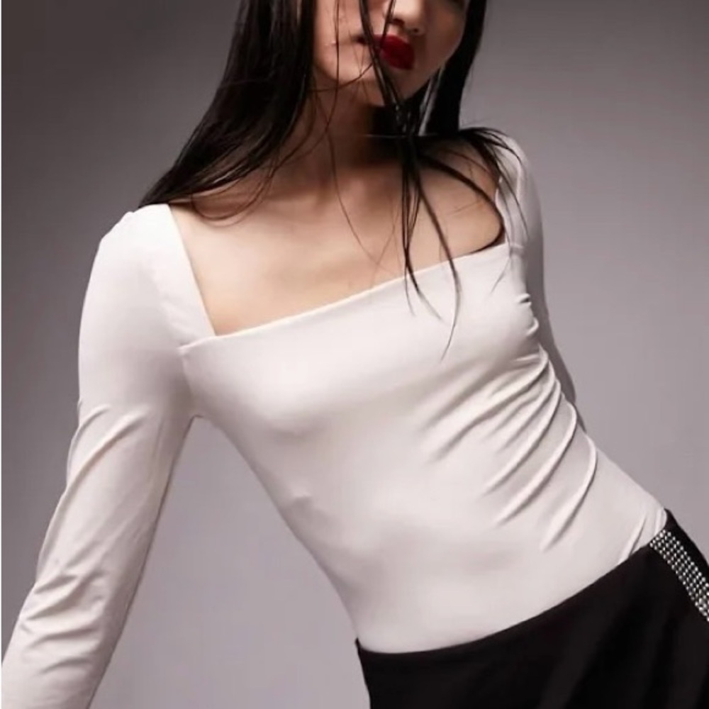 Top shop long sleeve body suit (ivory)